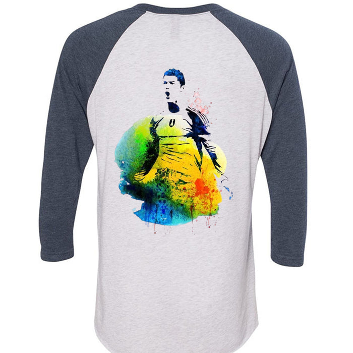 Unisex Triblend 3/4-Sleeve Raglan Christiano Ronaldo