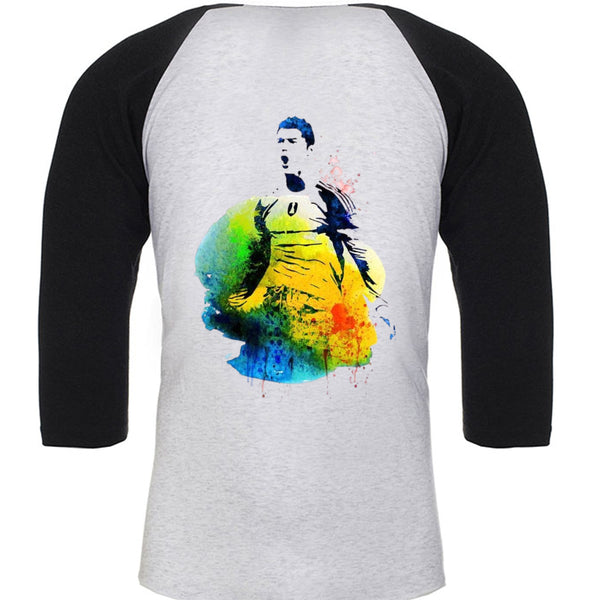 Unisex Triblend 3/4-Sleeve Raglan Christiano Ronaldo
