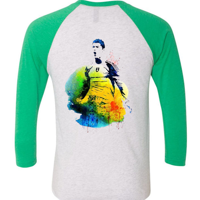 Unisex Triblend 3/4-Sleeve Raglan Christiano Ronaldo
