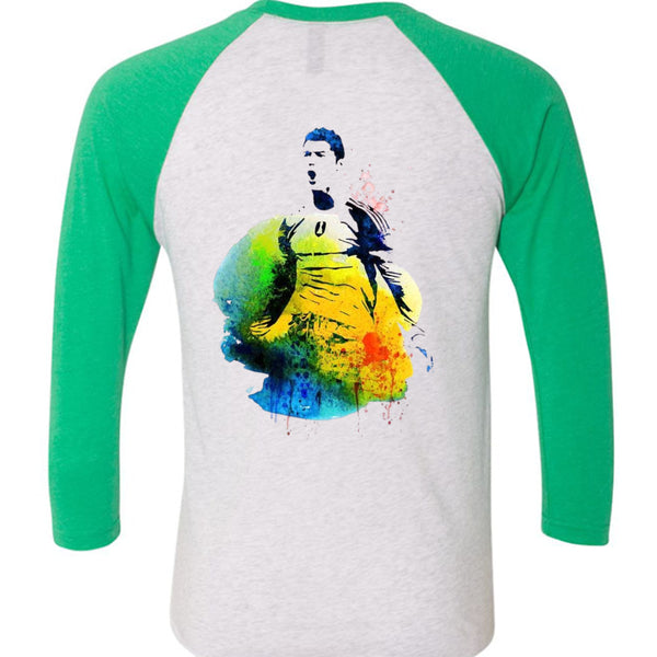 Unisex Triblend 3/4-Sleeve Raglan Christiano Ronaldo
