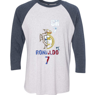 Unisex Triblend 3/4-Sleeve Raglan Christiano Ronaldo