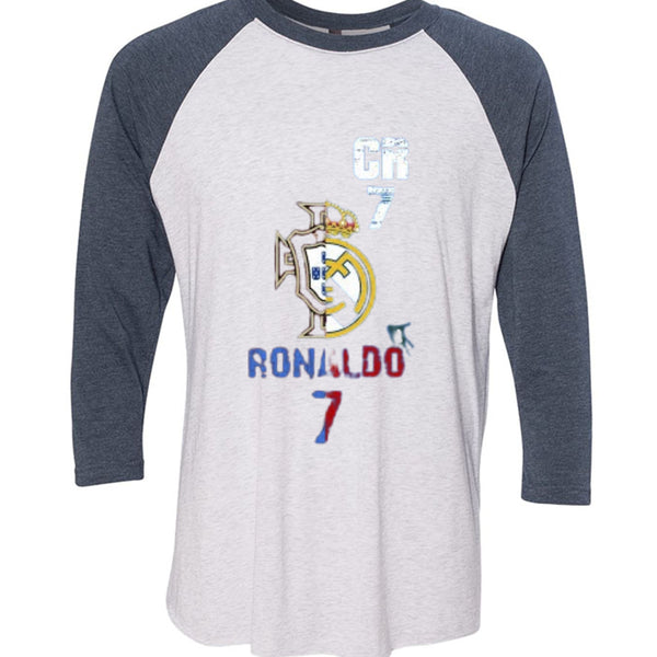 Unisex Triblend 3/4-Sleeve Raglan Christiano Ronaldo