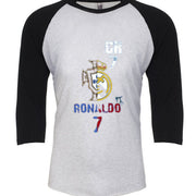 Unisex Triblend 3/4-Sleeve Raglan Christiano Ronaldo
