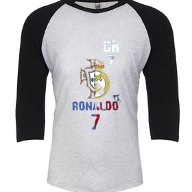 Unisex Triblend 3/4-Sleeve Raglan Christiano Ronaldo