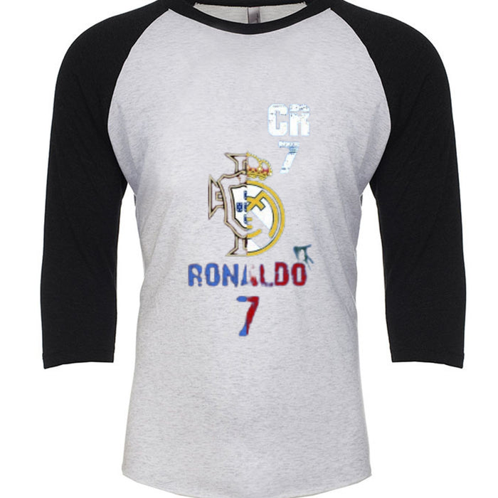 Unisex Triblend 3/4-Sleeve Raglan Christiano Ronaldo