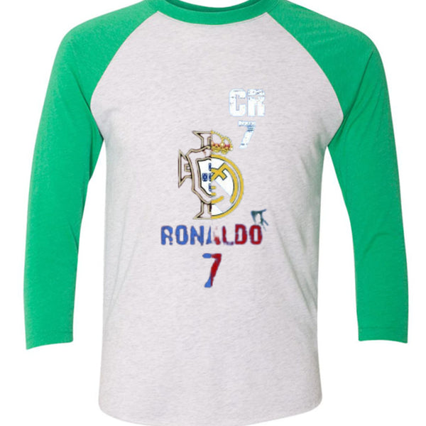 Unisex Triblend 3/4-Sleeve Raglan Christiano Ronaldo