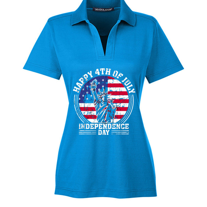 Independence Day Womens Plaited Polo DG20W
