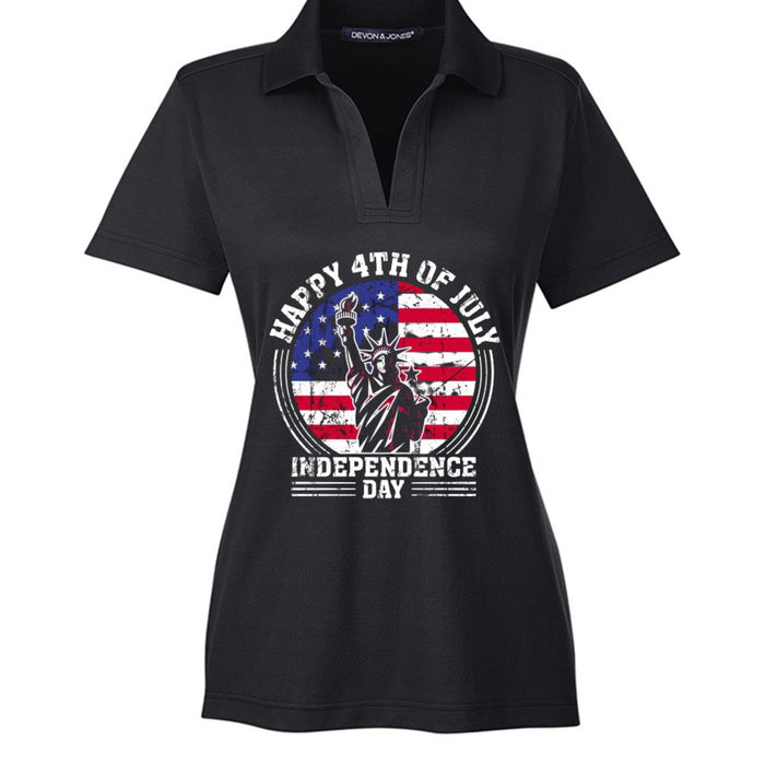 Independence Day Womens Plaited Polo DG20W