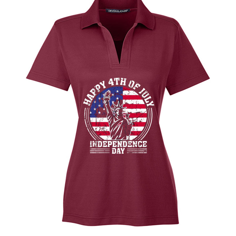 Independence Day Womens Plaited Polo DG20W