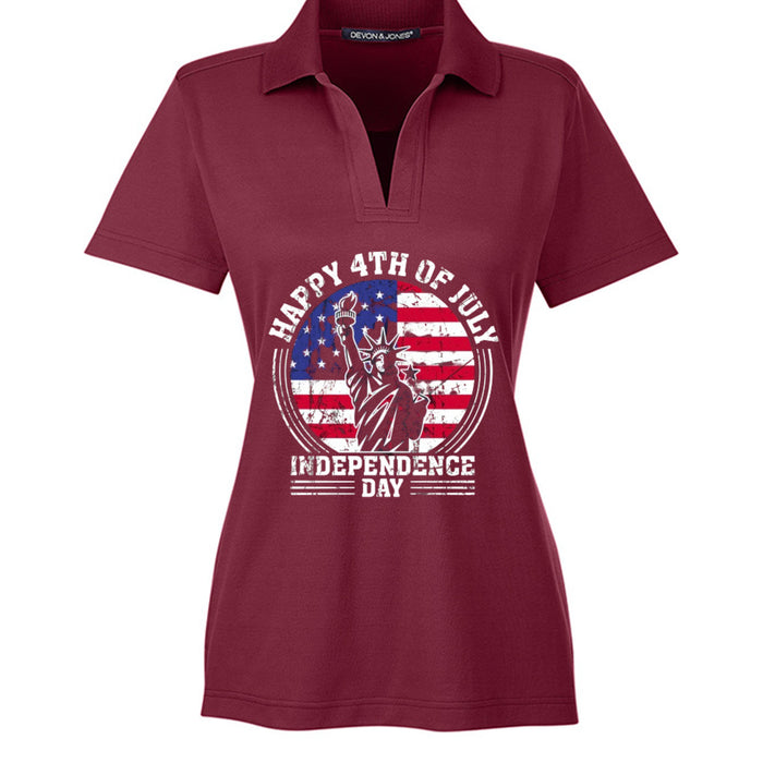 Independence Day Womens Plaited Polo DG20W