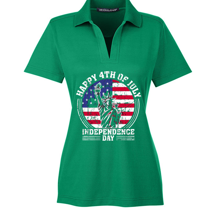 Independence Day Womens Plaited Polo DG20W