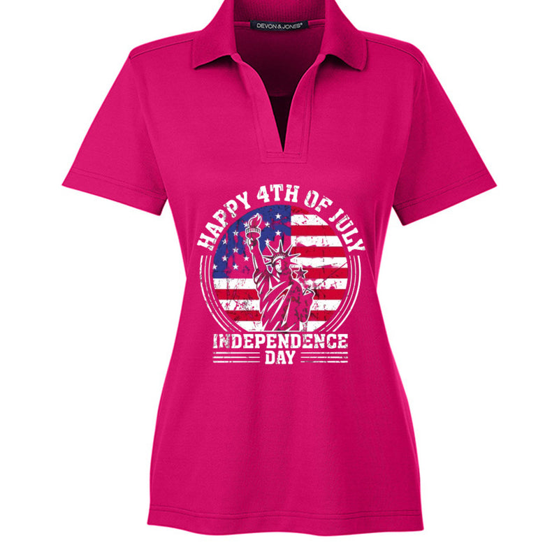 Independence Day Womens Plaited Polo DG20W