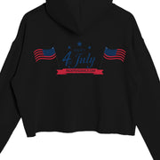 Independence Day Ladies' Crop Hooded Sweatshirt LS12000