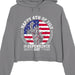 Independence Day Ladies' Crop Hooded Sweatshirt LS12000