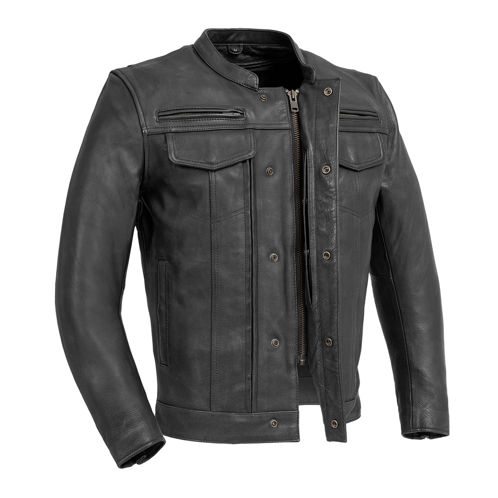 Raider Men's Motorcycle Leather Jacket — Inland Leather Co