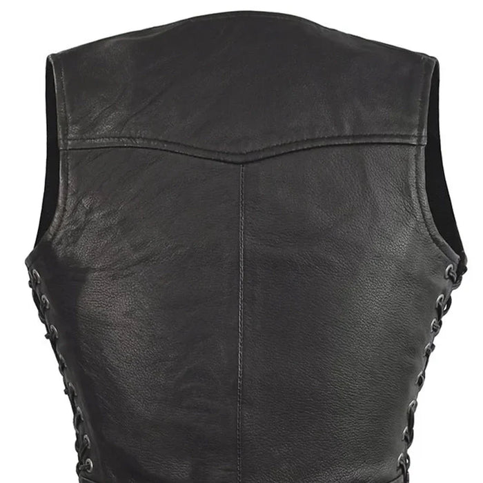 Raven Women's Motorcycle Leather Vest