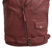 Roller - Men's Motorcycle Leather Vest