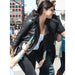 Selena Gomez New York Leather Biker Jacket Black
