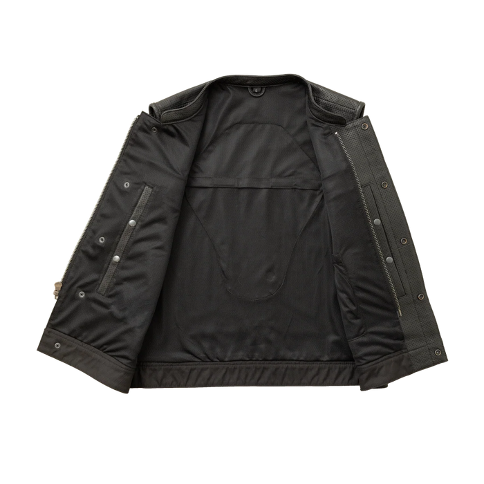 Sharp Shooter Perforated Men's Motorcycle Leather Vest