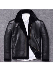 Men’s Sheepskin Winter Fur Coat Jacket