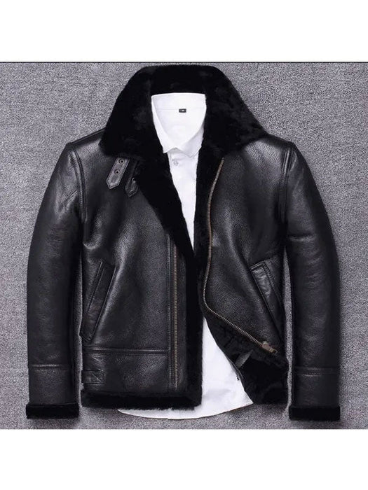 Men’s Sheepskin Winter Fur Coat Jacket