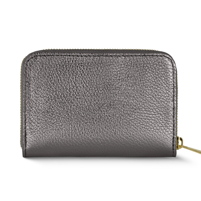 Metallic Full-Grain Leather Wallet | Ancona