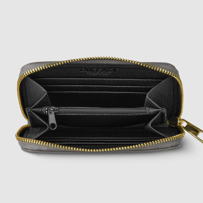 Metallic Full-Grain Leather Wallet | Ancona