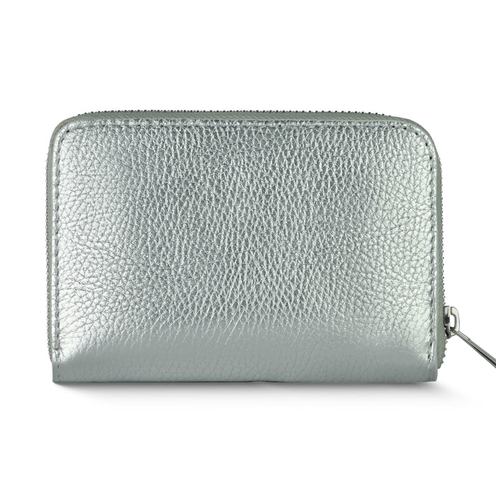 Metallic Full-Grain Leather Wallet | Ancona