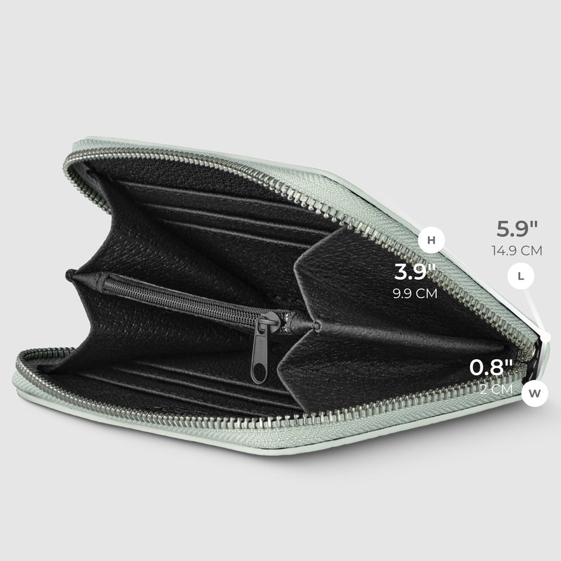 Metallic Full-Grain Leather Wallet | Ancona