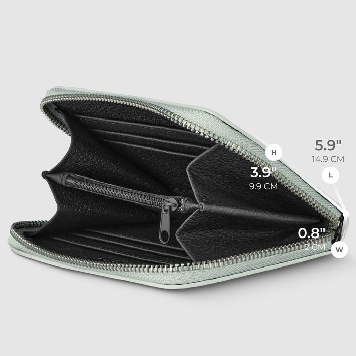 Metallic Full-Grain Leather Wallet | Ancona