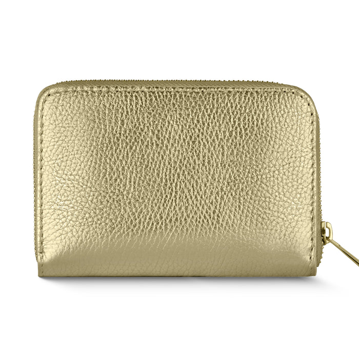 Metallic Full-Grain Leather Wallet | Ancona