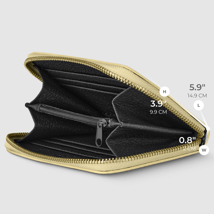 Metallic Full-Grain Leather Wallet | Ancona