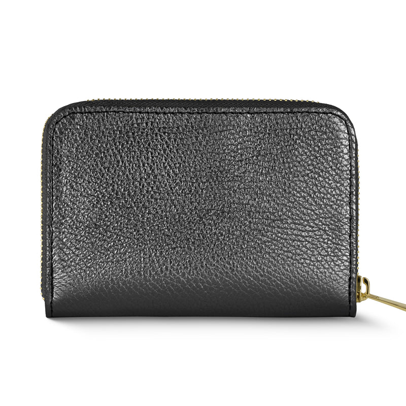 Metallic Full-Grain Leather Wallet | Ancona