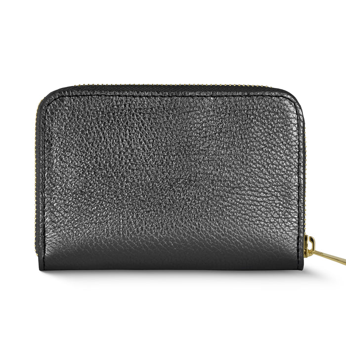 Metallic Full-Grain Leather Wallet | Ancona