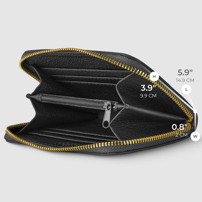 Metallic Full-Grain Leather Wallet | Ancona