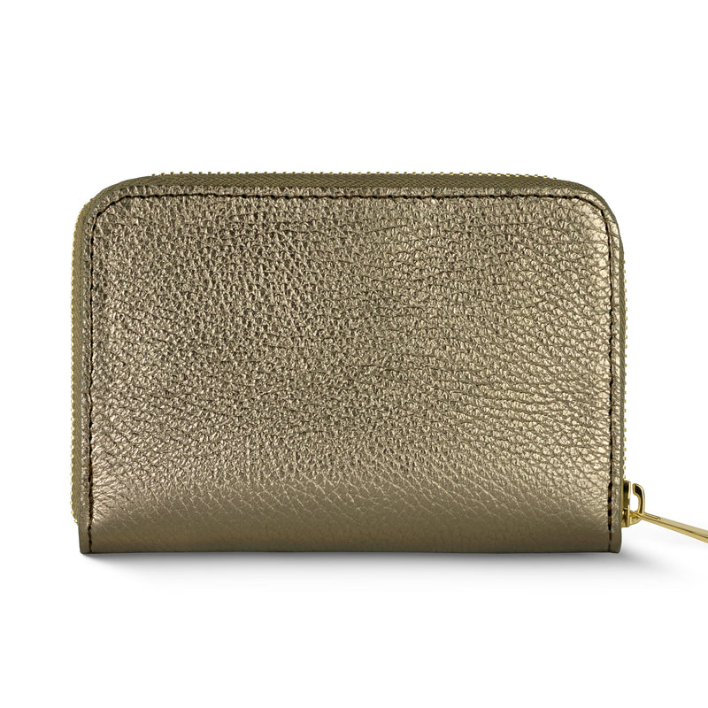 Metallic Full-Grain Leather Wallet | Ancona