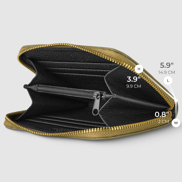 Metallic Full-Grain Leather Wallet | Ancona