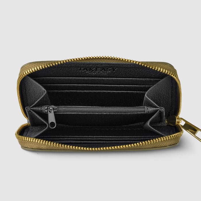 Metallic Full-Grain Leather Wallet | Ancona