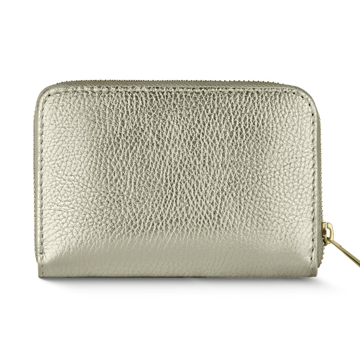 Metallic Full-Grain Leather Wallet | Ancona
