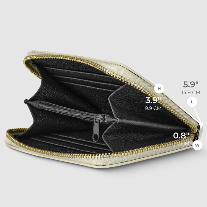 Metallic Full-Grain Leather Wallet | Ancona