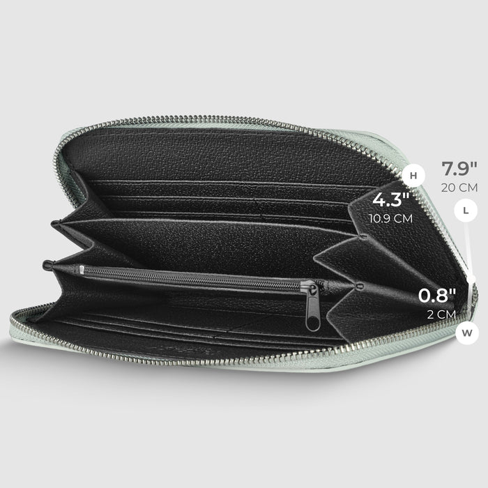Metallic Full-Grain Leather Wallet | Udine