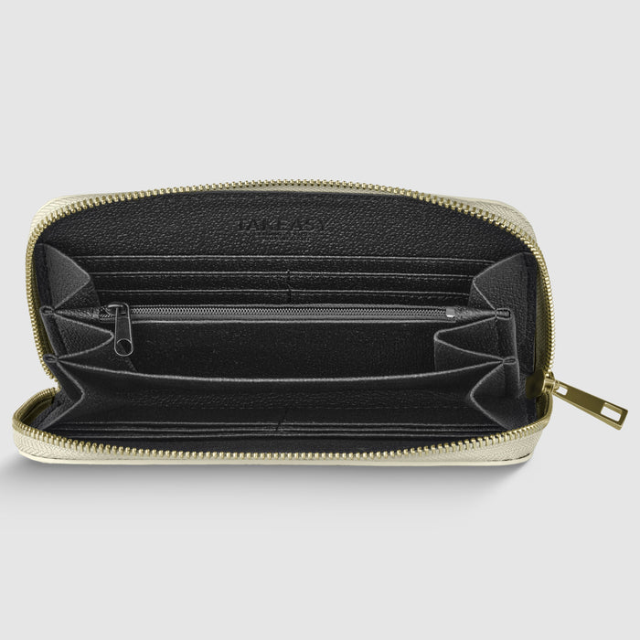 Metallic Full-Grain Leather Wallet | Udine
