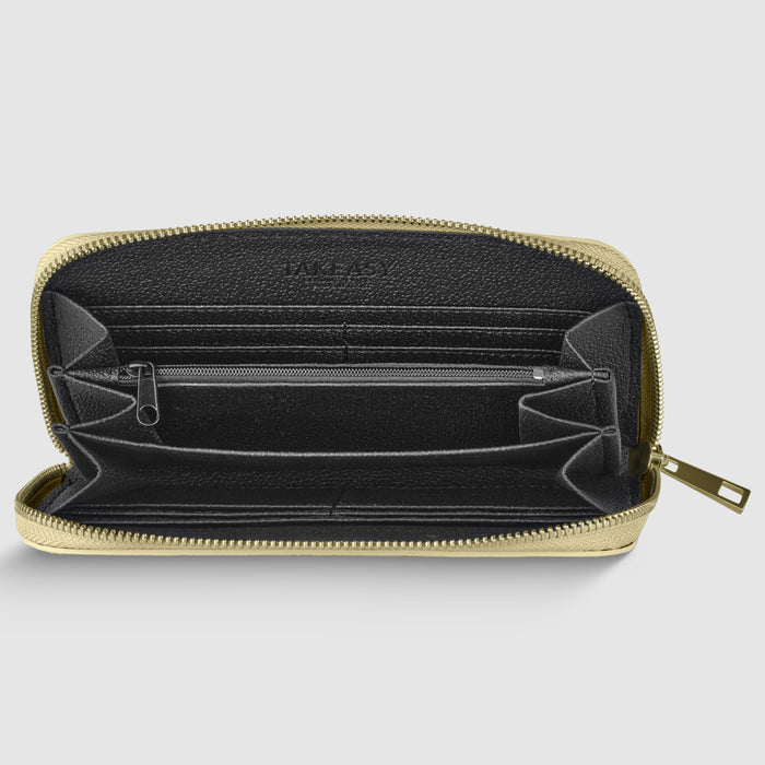 Metallic Full-Grain Leather Wallet | Udine