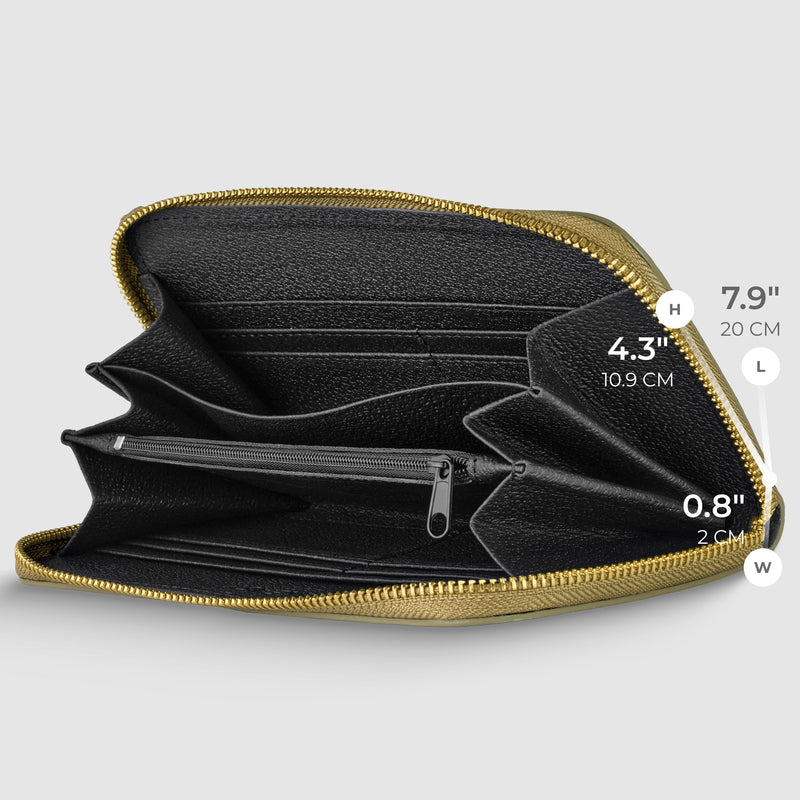 Metallic Full-Grain Leather Wallet | Udine