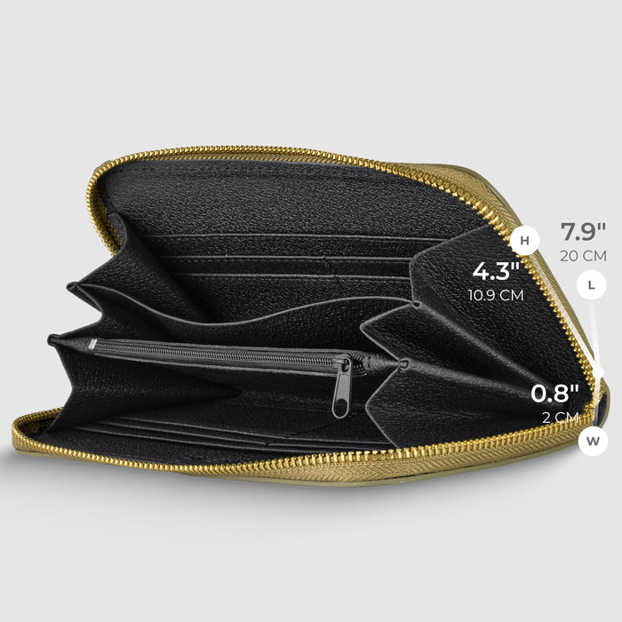 Metallic Full-Grain Leather Wallet | Udine