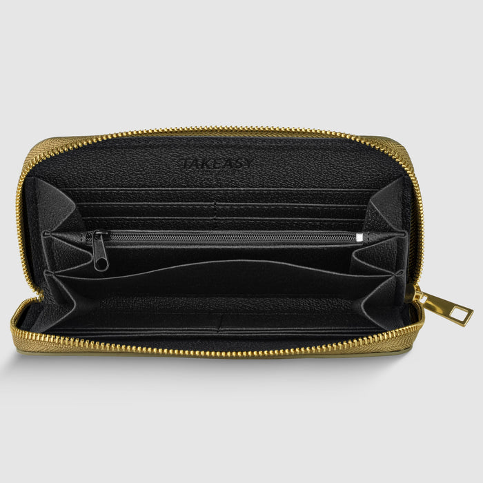 Metallic Full-Grain Leather Wallet | Udine