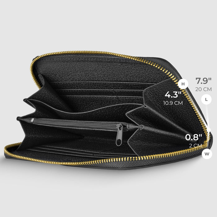 Metallic Full-Grain Leather Wallet | Udine