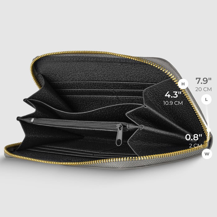 Metallic Full-Grain Leather Wallet | Udine