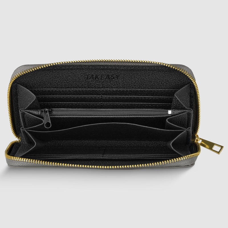 Metallic Full-Grain Leather Wallet | Udine