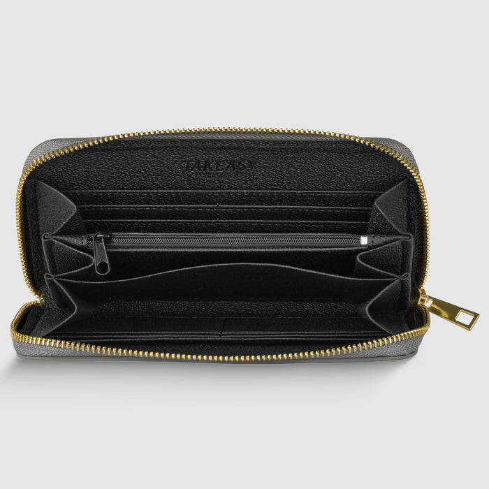 Metallic Full-Grain Leather Wallet | Udine